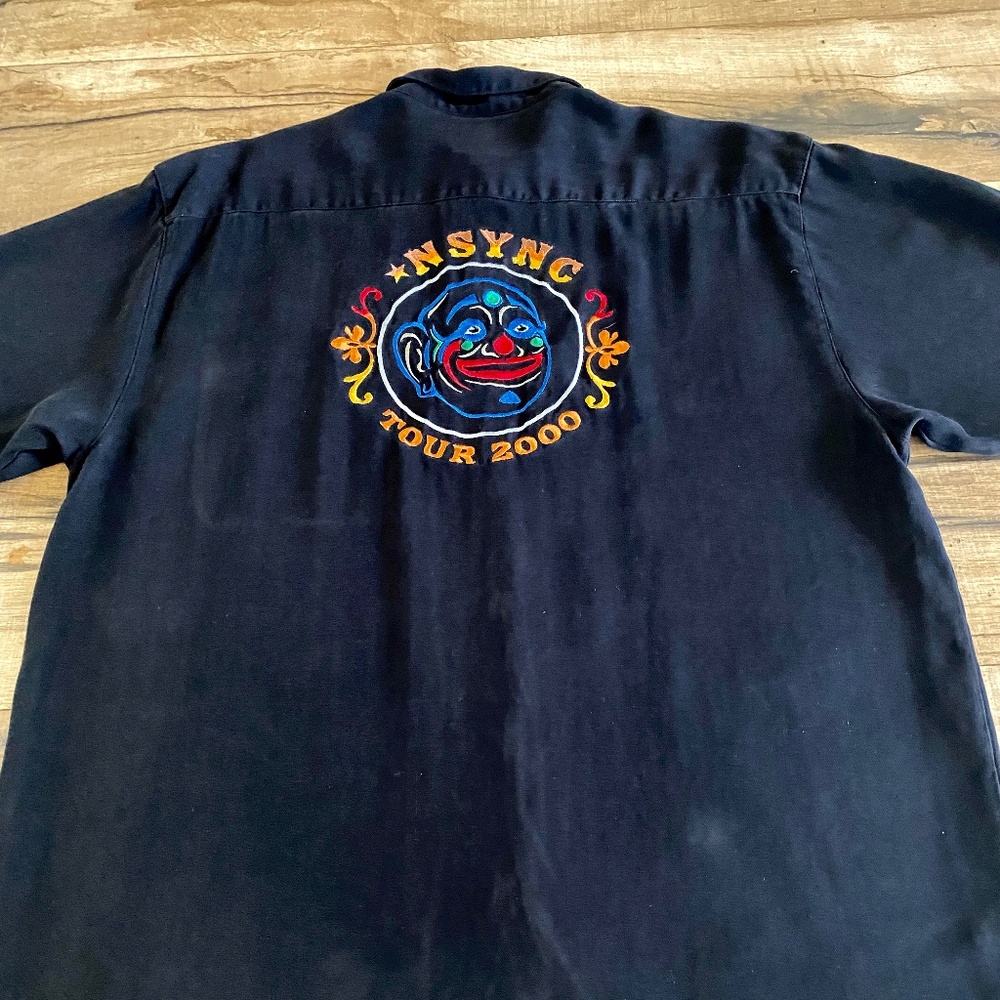 [RARE] *NSYNC Tommy Bahama Embroidered No Strings Attached Tour Shirt Sz Medium